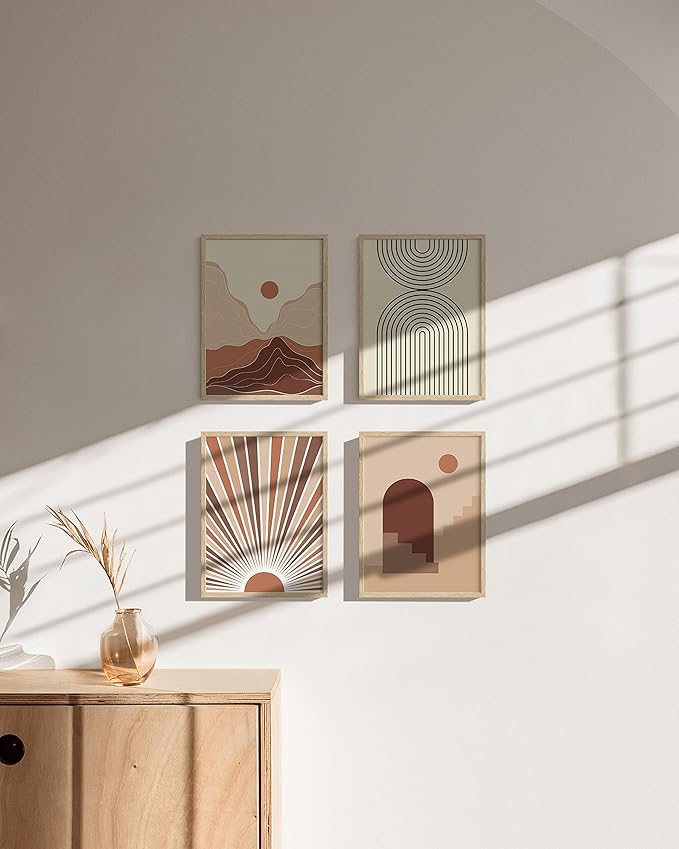 Haus and Hues 9x12 Natural Oak Wood Picture Frames Set of 15 - Premium Bulk Picture Frames 9x12 Bundle - Elegant Gallery Wall Frame Set for Posters, Art Display - Ideal for Wall Decor in Home & Office