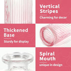 Glass Bud Vases Set of 20, Living Bud Vases, Small Bud Vase in Bulk, Mini Flowers Vases for Centerpiece, Vintage Decorative Vase Set for Table Decorations, Wedding Reception, Home Decor (Pink)