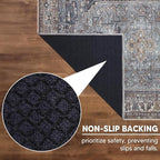 Keen Home Design 5x7 Rug - Machine Washable Area Rug with Non-Slip Backing, Ideal for Living Room, Dining Room, Bedroom - Vintage, Easy Clean, Durable, Low Pile Rug - (5' x 7')