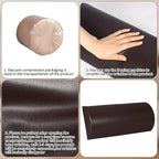 HOMBYS PU Leather Recliner Leg Rest Cushion, Bolster Foot Pillow for Legs, Recliner Foot Pillow, Multipurpose Half Moon Leg Pillow & Back Lumbar Support Cushion for Bed, Chair, Sofa-23"x10"x4"