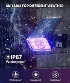 Solar Spot Lights Outdoor 2-Pack Multicolor IP65 Waterproof RGB - 6 Colors, 2 Modes, 105° Adjustable 58 LED Flood Lights, Solar Powered Spotlights for Yard, Garden, House & Landscape Lighting Outside