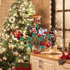 Christmas Photo Tree Holder Clip 8 Branch Gift Card Clips Tree Picture Frame Holder Christmas Table Centerpiece for Memo Paper Note Photo Decorations