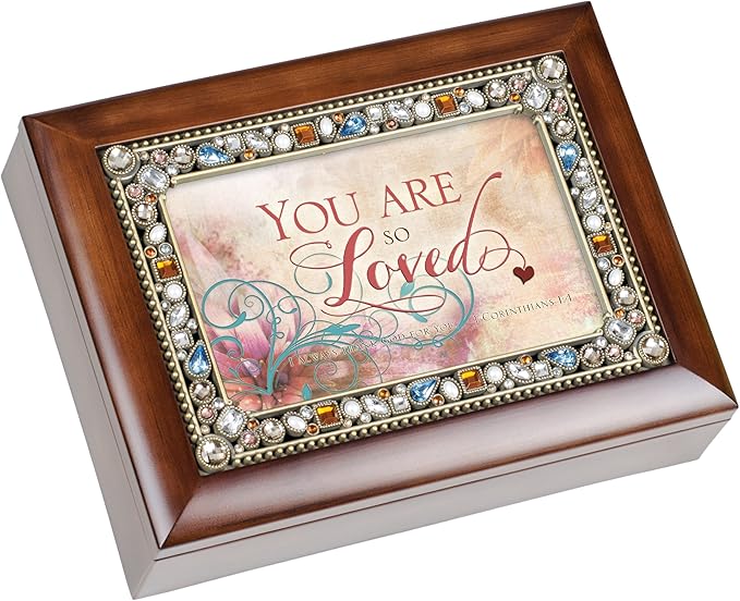 Cottage Garden You are So Loved Jeweled Musical Music Jewelry Box Plays How Great Thou Art
