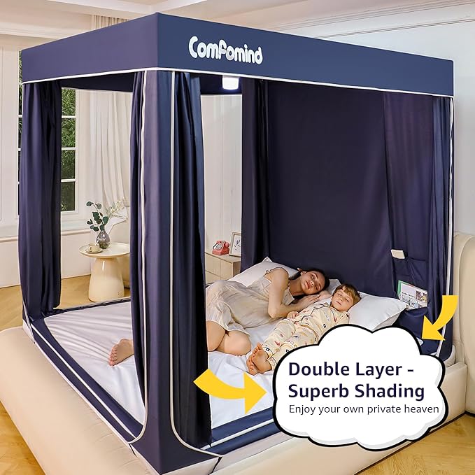 King Bed Tent for Kids Adults,King Size Canopy Bed Curtains,Mosquito net for Bed