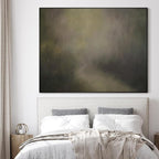 SIGNWIN 60"x72" Extra Large Framed Wall Art Muted Forest Path Soft Misty Woodland Scene Illustration for Home Living Room Bedroom Decor (Frame Assembly Required)