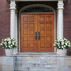 Artificial Impatiens Bouquet Flowers for Outdoors Silk Faux Flowers for Outdoor Impatiens Plants Decor Indoor Planters Kitchen Planters and Balcony Decorations 2PCS (White)