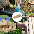 100 PCS 6 Inch Spiral Metal Galvanized Landscape Spikes, Galvanized Non-Rust Metal Garden Stakes, Garden Nails for Artificial Turf, Weed Barrier, Tent, Carpentry and More, by GENHAKON.