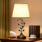 Kakanuo USB Touch Table Lamp Bedside Lamp with USB C Charging Ports for Living Room, Beige 3 Way Dimmable Traditional Nightstand Lamp Retro Table Lamp for Bedroom and Office (LED Bulb Included)