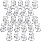IYOUYA Clear Glass Candlestick Holders 24PCS, 2.1" H Taper Candle Holders Bulk for Pillar Candles, Taper Candles, Glass Candle Holders for Wedding, Party&Festival
