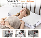 Shredded Memory Foam Pillows, Bed Pillows for Sleeping, Standard Pillow for Side Back Stomach Sleepers, Neck Support Pillow with Washable Removable Cover(28"x 16",1 Pack)