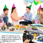 5 Pcs Racing Car Photo Balloon Holder Table Centerpieces Holders Racing Themed Decoration Place Card Holder Photo Clips Holder for Home Birthday Wedding Party Decor