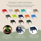 WestinTrends Outdoor Ottoman, Patio Adirondack Ottoman Foot Rest, All Weather Poly Lumber Folding Foot Stool for Adirondack Chair, Widely Used for Outside Porch Pool Lawn Backyard, Navy Blue