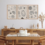 HPINUB Vintage Food and Drink Framed Canvas Wall Art Set,Sketch Pizza Cheers Wall Decor,Thanksgiving Dinner Turkey Artwork,Black and white Art Prints for Kitchen,Dining Room,Gatherings Decor-16"x24"x3