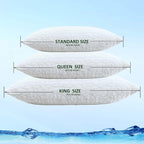 Cooling Pillows for Sleeping, Adjustable Shredded Memory Foam Bed Pillows King Size Set of 2, Cool Pillow for Hot Sleepers, with Extra Fill for Side Back and Stomach Sleepers