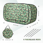 Bed Tent Twin Bed Canopy Portable Dream Tent for Adult Indoor Sleeping Tents with 2 Doors Breathable Private Space Tents, Green Camouflage