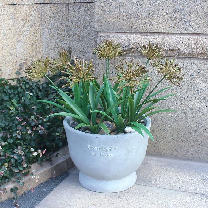 Faux Plants Outdoor 8 Bundles Artificial Flowers Stems 18.9 in Large Fake Greenery Realistic for Home Garden Planters Front Door Decor Outside