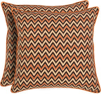 Ridhi Burgundy Grandmillennial Decorative Throw Pillow Cover 20×20 – Cotton Cushion Cover for Couch, Living Room – Zippered, Floral Preppy Design