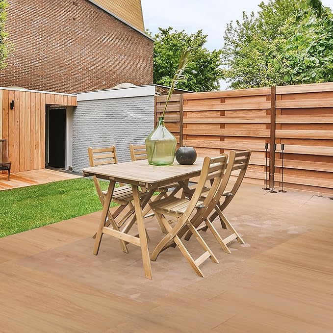 Clear Area Mat for Hard Floors, 3'X5' No Slip Vinyl Chair Rug for Under Dining Table, Pebble Patterned Waterproof Rug Protector Floor Mat for High Traffic Areas, Pet Litter Mat