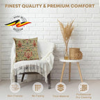 Charlotte Home Furnishings Throw Pillow Covers 16x16 in, Yellow Snakeshead Decorative Couch Pillow Cover, Boho European Tapestry Cushion Cases, Living Room Cozy Home Decor, Jacquard Woven Soft Cotton