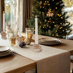 Double Sided Vintage Ribbed Taper Glass Candle Holders,Tea Candle Holder for Table Centerpieces, Wedding Decorations and Dinner Parties (Gold, 3 PCS)