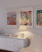 HAUS AND HUES White Poster Frames 24 X 36 Inches - Set of 3 Large Picture 24x36, Frame Sets for Wall Collage 24x36 Wood, Gallery 24x36 (White Oak Frame) 24x36 in