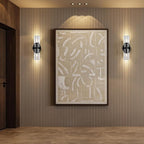 Black Crystal Wall Sconces Set of Two, Wall Sconce Set of 2, Black Sconces Wall Lighting with K9 Crystal Lampshade, Wall Lights for Bedroom Living Room Bathroom Hallway