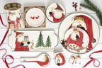 Vietri Old St. Nick Cookie Plate, 8.25"L Handmade Snack/Dessert/Appetizer Dish