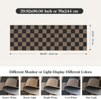 Lahome Checkered Easy Jute 2x8 Runner Rug, Washable Kitchen Runner Rug Non Slip for Entryway Indoor, Checkerboard Black Indoor Outdoor Carpet for Hallway 8ft Entry Laundry Porch