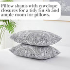 Southshore Fine Living, Inc. Boho King Quilt Set, Lightweight Bedspread, Summer Coverlet, 3-Piece Paisley Bedding Set with Two Matching Quilted Pillow Shams, California/King Quilts, Black