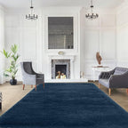 10x14 Area Rug Living Room: Navy Blue Area Rugs for Living Room - Large Shag Area Rugs 10 x 14 for Bedroom Soft Fluffy Carpet (Navy Blue/10x14 Feet)