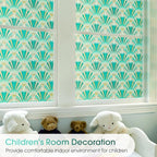 Beautyhero Window Privacy Film, Frosted Reeded Glass Cling, 3D Decorative Coverings with UV Blocking, Static Cling Tint for Bathroom Doors Cabinet