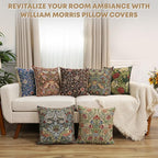 Charlotte Home Furnishings Throw Pillow Covers 16x16 in, Single Stem Decorative Couch Pillow Cover, Boho Decor European Tapestry Cushion Cases, Living Room Cozy Home Decor, Jacquard Woven Soft Cotton