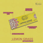 Raajsee Incense Sticks Lemon Grass 100 gm Pack-100% Pure Organic Natural Hand Rolled Free from Chemicals-Perfect for Church, Aromatherapy,Relaxation,Meditation,Positivity & Sensual Therapy