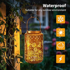 Brizled Hummingbird Solar Lanterns Outdoor, Decorative Mothers Day Gifts for Women Mom Grandma, Waterproof Hanging Solar Lights LED Lanterns for Garden Patio Courtyard Path Tabletop Porch Balcony Decr