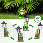 mopha Solar Garden Statues Frog Decor wth Lanterns - 12.5'' Figurines Decorations for Patio Yard Lawn Ornaments Gifts for Christmas Birthday Easter Housewarming