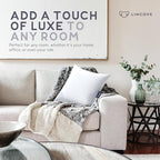 Lincove Euro Throw Pillow Insert Square 18"x18" Pillow – Made in Canada, 100% Cotton Shell, Down Alternative Filling, Vegan-Friendly, Hypoallergenic - Decorative Couch Pillows, 2 Pack