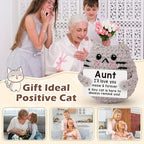 Aunt Gift Birthday Gifts for Aunt from Niece Nephew Emotional Support Crochet Cat Gifts for Auntie Small Cute Stuff Things Handmade Positive Crochet Christmas Stocking Stuffers