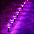 Halloween Solar Lights Outdoor 8 Pack Purple LED Waterproof Mushroom Outside Lights for Yard Garden Patio Pathway Walkway Landscape Halloween Decorations