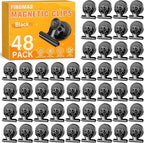 FINDMAG 48 Pack Magnetic Clips for Photo Display, Picture Hanging, Heavy Duty Scratch-Free Magnet Clips for Refrigerator, Metal Fridge Magnets for Whiteboard, Kitchen, Office, School Use.