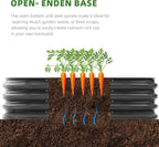 DaisyVibe Raised Garden Bed Kit, Planter Raised Garden Boxes Outdoor, Oval Large Metal Raised Garden Beds for Vegetables Flowers (Grey, 5ftx2ftx1ft)