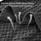 PHF Ultra Soft Waffle Weave Throw Blanket 50"x 60"- Washed Lightweight Breathablee Cozy Woven Blanket - Great for Couch Bed Sofa Home Car - Black