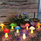 Homeleo 8-Pack Cracked Mushrooms for Garden Decor, Solar Mushroom Lights Outdoor, Super Cute Whimsical Garden Art for Yard Decor Gnome Flowerbed Housewarming Decor(Multicolored)