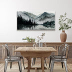 TAIJXAGSG Canvas Wall Art Decor Prints Natural Modern Wall Art Landscape Wall Decorations Mountain Lake View Artwork Pictures For Bedroom Kitchen Office Apartment Decorations 20"×40"