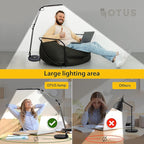 OTUS LED Desk Lamp for Home Office with Wireless Charger | 3 Color & 12 Dimmable Levels | Tall Architect Desk Lamp Adjustable Swing Arm | Eye-Care Task Table Lamp for Reading, Study & Video Calls