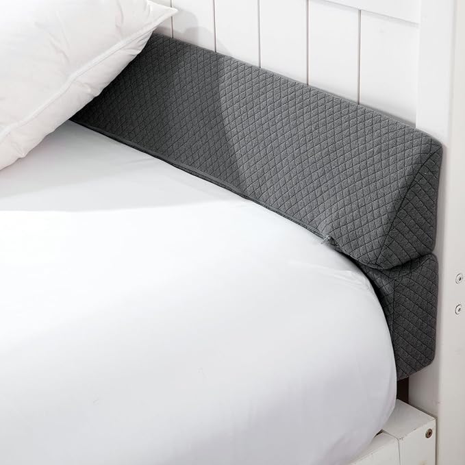 HOMBYS Wedge Pillow Headboard for Bed Gap,Foldable Bed Wedge Gap Filler King Size,Matterss Gap Filler,Multi Functional Bed Crack Pillow, Fill The Gap (0-7") Between Your Headboard and Mattress,Grey
