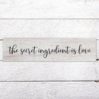 Generic Funny Wood Sign The Secret Ingredient is Love Rustic Wooden Hanging Sign Home Farmhouse Kitchen Wall Decoration 16 x 4 Inch
