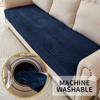 HAOMAIJIA Waterproof Couch Cover for Dogs Washable,Faux Fur Pet Couch Covers for Sofa,Soft Dog Bed Cover Non-Slip Couch Covers for 3 Cushion Couch Sofa Pet Friendly (Navy Blue, 35" x 74" 1 Pack)