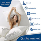 Premium Fluffy & Supportive King Size Bed Pillow for Side Back Stomach Sleepers to Relief Neck Pain, Hotel Quality Feather Down Alternative Soft Pillow for Sleeping, Skin-Friendly Cooling Smooth Cover
