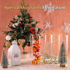 12pcs Glass Cylinder Vases for Centerpieces | 10 Inch Tall Flower Vase for Wedding Decorations, Floating Candle Holders for Dinner Table, Bridal Shower, Office Home Décor