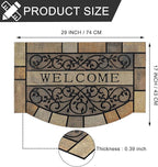 CHICHIC Door Mat Welcome Mat 17x 29 Inch Front Door Mat Outdoors for Home Entrance Outdoors Mat for Outside Entry Way Doormat Entry Rugs, Heavy Duty Non Slip Rubber Back Low Profile,Vine